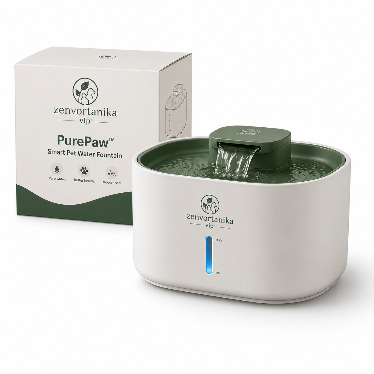 Zenvortanika™ PurePaw™ Smart Water Fountain
