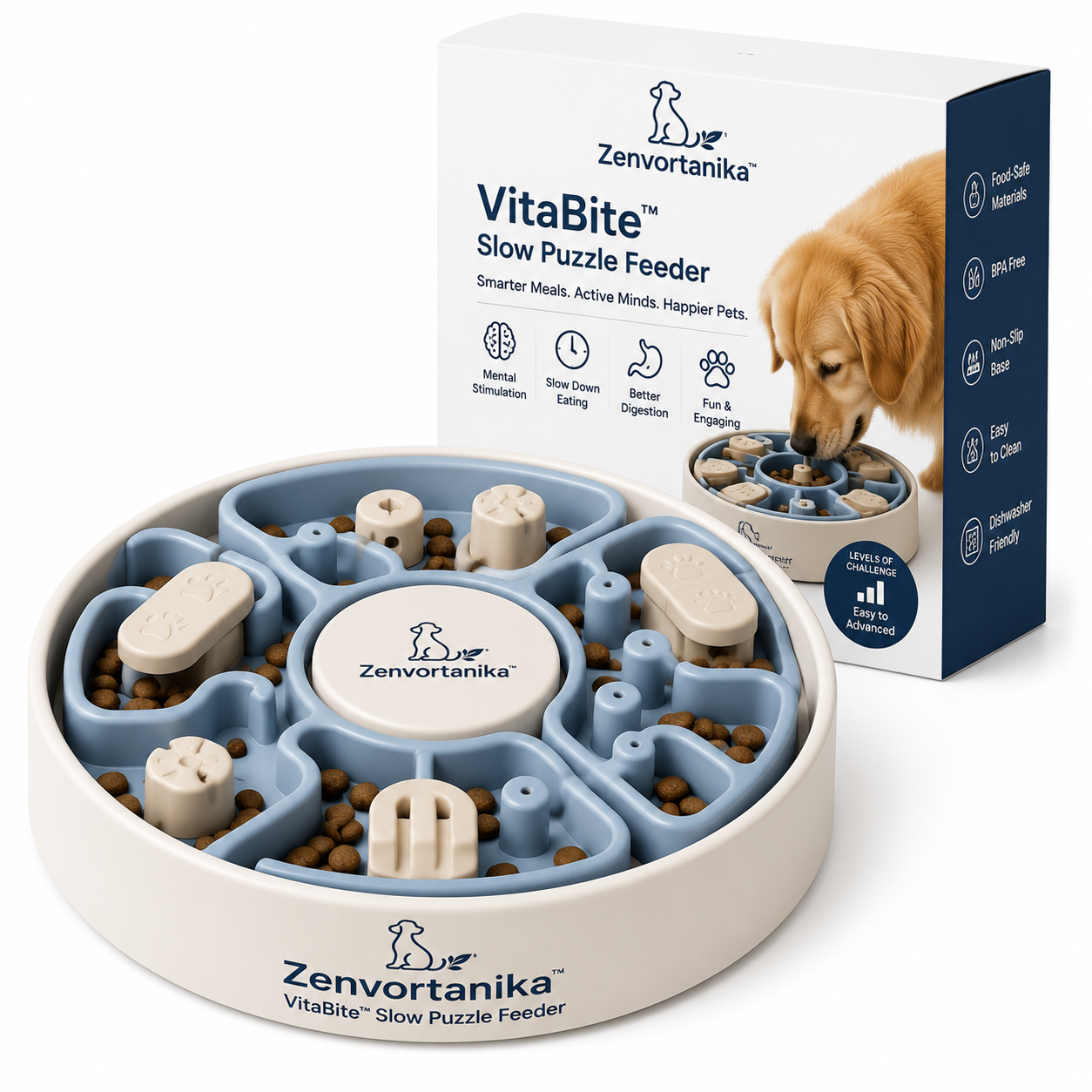 Zenvortanika™ VitaBite™ Slow Puzzle Feeder