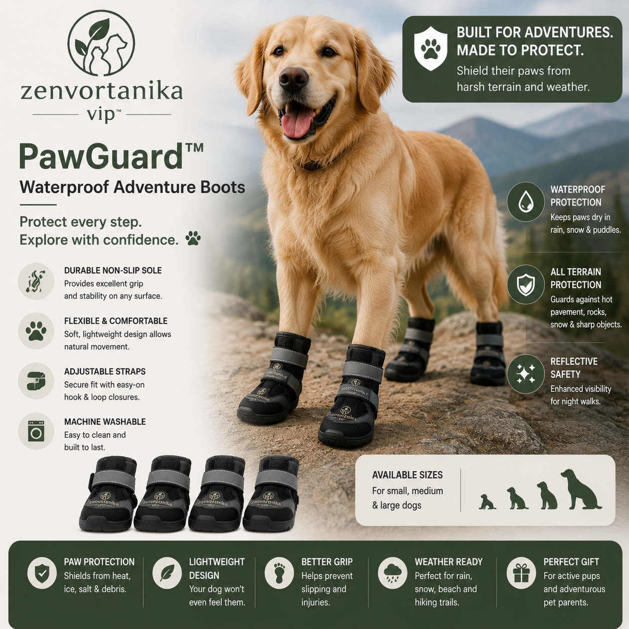 Zenvortanika™ PawGuard™ Waterproof Adventure Boots