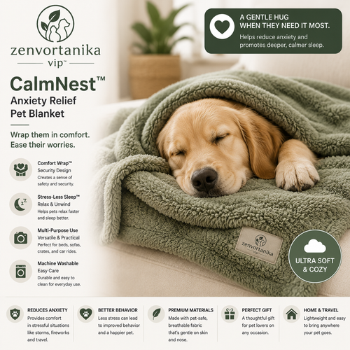 Zenvortanika™ CalmNest™ Anxiety Relief Pet Blanket