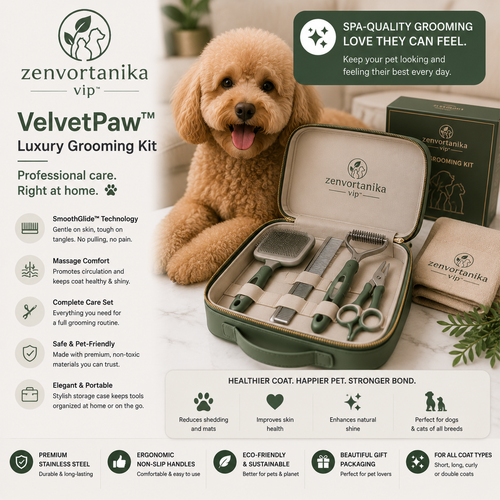 Zenvortanika™ VelvetPaw™ Luxury Grooming Kit
